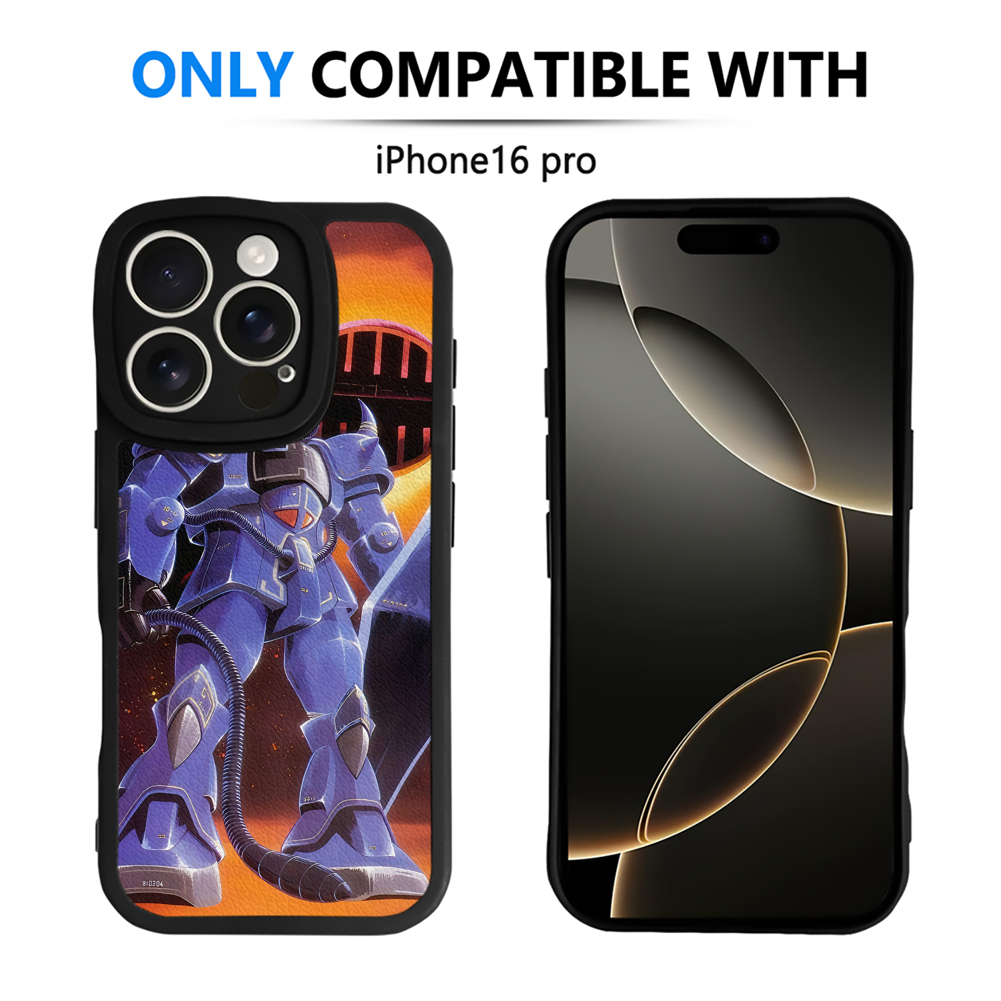 （画像用） 機動戦士ガンダム Mobile Suit Gundam 【iPhone 16シリーズ対応】シリコンスマホケース（レザー調） 材質：シリコン